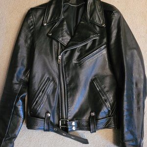 Vintage 80's Leather Motorcycle Jacket